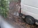 Water buildup from poor drainage.