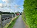 End of the farm road. cycle route that leads into town.