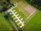 Overhead view of the site