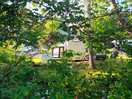 View to our caravan from across the stream