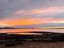 Sunset at the private beach