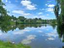 Lake in the village . fabulous open air swimming pool , also cafe and bakery