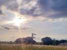Campsite as sun sets