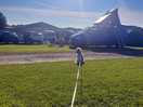 Our pup enjoying the site