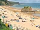 Tenby north beach. 30min walk from the site.