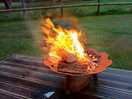 Sitting out in the evening round the firepit