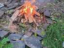 Evenings fire.