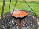 Cooking over the fire