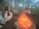 Fire pit in the woods