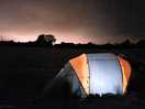 Peaceful camping at night