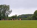 Size of field with facilities in back ground