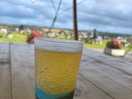 Relaxing drink sat by the bar area
