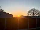 Sunset over campsite