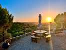 Terrace at sunset