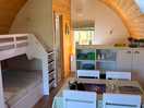 Inside the living/sleeping section of the pod.