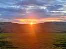 Sunset view from van