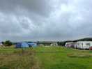Lovely view despite the weather. plenty of space between pitches.