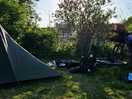 Bikepacking tent and our two bikes :)
