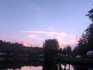 Lo stagno al tramonto dalla nostra piazzola camper