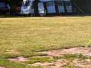 Our caravan perfectly pitched.