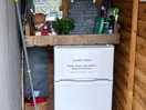 Food shed, with a fridge/freezer