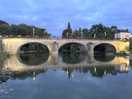 Bridge over river into town, 5mins walk from our pitch