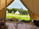 Inside the tent