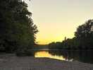 Beautiful sunset on the river