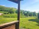 View from outside the shower block.
