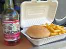 Amazing steak burgers washed down nicely with cider