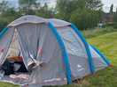 Our tent on the lovely pitch at the campsite.