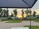 View from gravel pitch