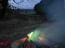 Colourful fire