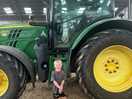My son on the farm