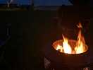 Evening by the camp fire.