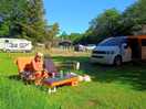 Campervan pitch at the bridge inn, michaelchurch escley, herefordshire