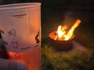 The farms home made cider around the camp fire