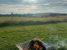 Campfire and view