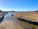 Bude canal joins the beach
