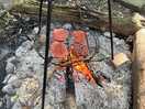 Cooking on the camp fire