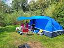 Tent on forest pitch