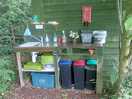 Recycling, waste and sink
