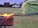 Fire pits provided by the farm