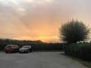 Bonito atardecer desde el camping.