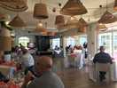 Christmas dining hall. fabulous saxophonist on christmas eve.