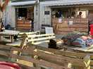 Courtyard pizza, beer and coffee - open between april and september