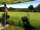 Overlooking tent camping field