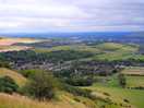 Looking down on the campsite from the downs