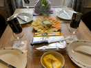 Cheese and biscuits in a beautiful caravan
