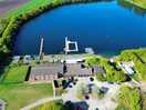 Drone shot of the site